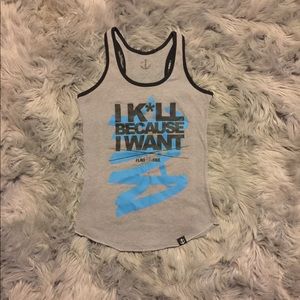 Flag Nor Fail grey women’s Tank Top 🖤💙